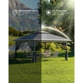 thumbnail image 4 of 12'x12' Pop Up Canopy Tent with Mosquito Netting, One-Touch Instant Gazebo with 4 SandBags for Outdoor Patio, Backyard, Garden, Waterproof UV Protection Outdoor Shelter, Dark Gray, 4 of 9