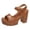 Brown, variant on Platform Dressy Sandals for Women Ladies 2026 Comfortable Studded Leather Open Toe Chunky Block High Heels Summer Casual Beach Orthopedic Walking Shoes with Buckles Straps Brown Size 10.5