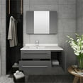 thumbnail image 7 of Fresca Lucera 36" Wall Hung Undermount Sink Bathroom Vanity - Left in Gray, 7 of 7