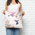 thumbnail image 2 of Botanical Flowers Pillow Covers 24x24 Inch Decorative Throw Pillow Cover, Watercolor Floral Bird Butterfly Sofa Pillowcases Accent Cushion Case Home Decor Bedroom Living Room, 2 of 6