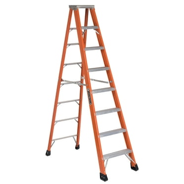 Louisville Ladder 8' Fiberglass Step Ladder, 12' Reach, 375 lbs Load Capacity, FS1308HD
