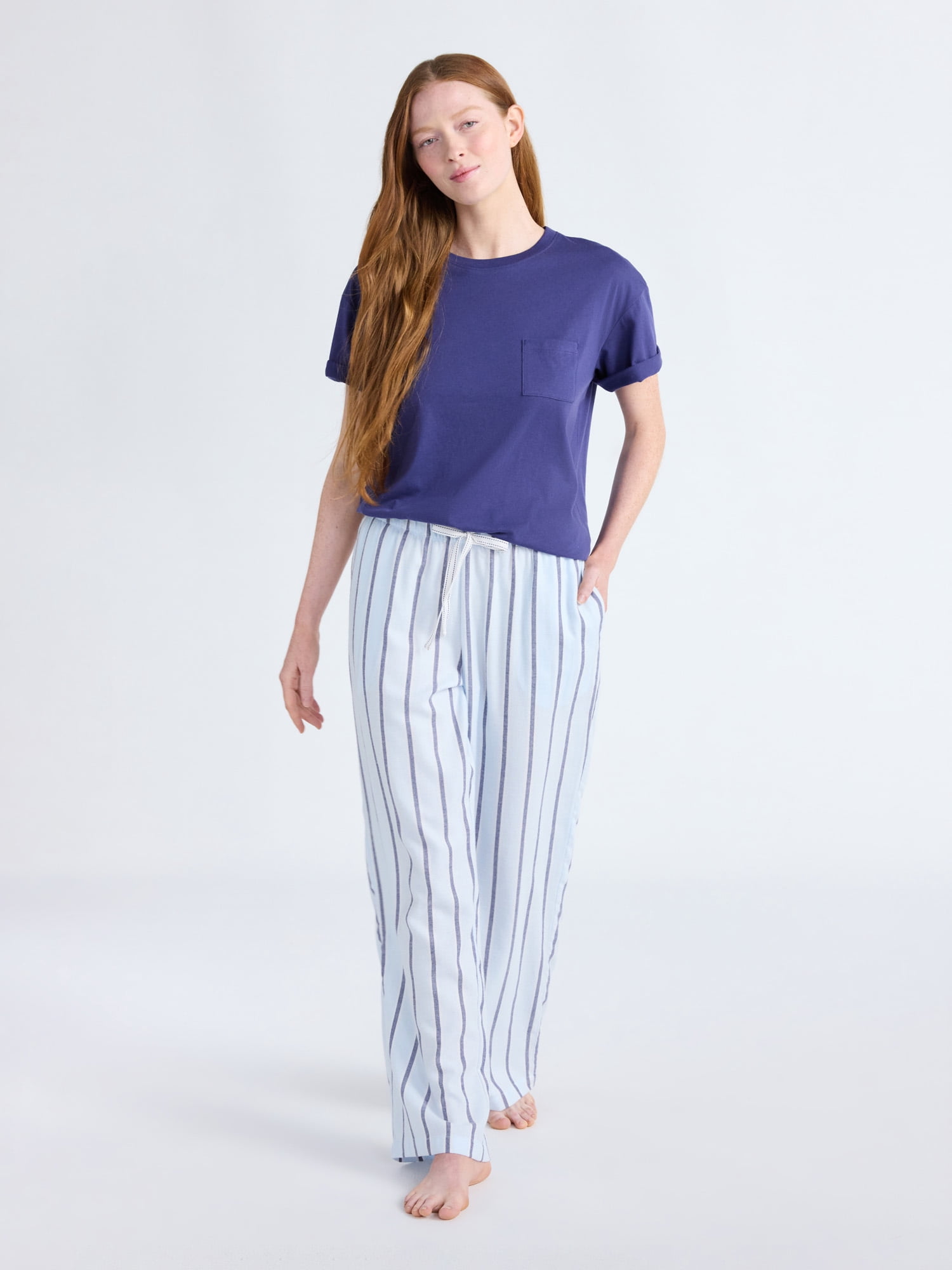 Joyspun Women's Sleep Tee with Short Sleeves, Sizes XS-3X