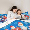 thumbnail image 5 of Feelyou Blue Cartoon Snowman Twin Comforter Sets, Merry Christmas Bedding Set, 2pcs, 5 of 8