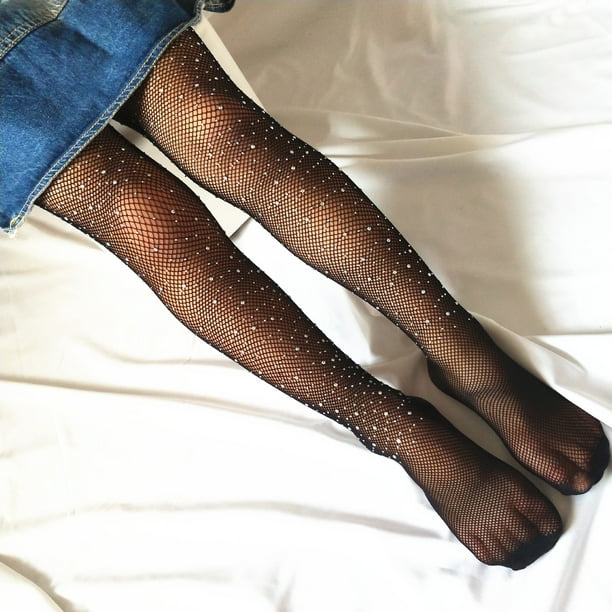 ITFABS Girls Mesh Net Tights Fishnet Stockings Sparkle Leggings Hollow