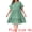 Lake Green, variant on DARING DIVA Women's Plus Size Ruffle Short Sleeve A Line Midi Casual Dress 1X Pink