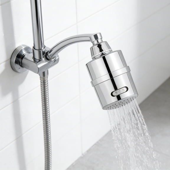 Shower Filter, 20-Stage Filtration System, Chrome Shower Filter for Home Use, Removes Chlorine & Impurities, Easy Install - 5.9 x 3.1 x 3.1 in / 15 x 8 x 8 cm