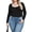 Black, variant on Weardear Plus Size Tops for Women Scoop Neck Long Sleeve Tight T Shirts Casual Basic Tunic Tops