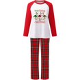 thumbnail image 1 of Pijamas a juego de Navidad para mujer, conjunto de pijamas verdes, Feliz Navidad, flocado, 1 of 4