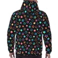 thumbnail image 7 of Uemuo Multi-Colored Stars Pattern Men's Hoodie - Casual Pullover Hoodie with Kangaroo Pocket, Stylish Hooded Sweatshirt for Everyday Wear-Small, 7 of 7