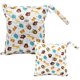 thumbnail image 1 of Paquete de 2 bolsas secas húmedas reutilizables impermeables para bebés, bolsa organizadora grande impermeable lavable para colgar con cremallera doble bolsa de pañales con impresión oso de fresa Juguete, 1 of 6