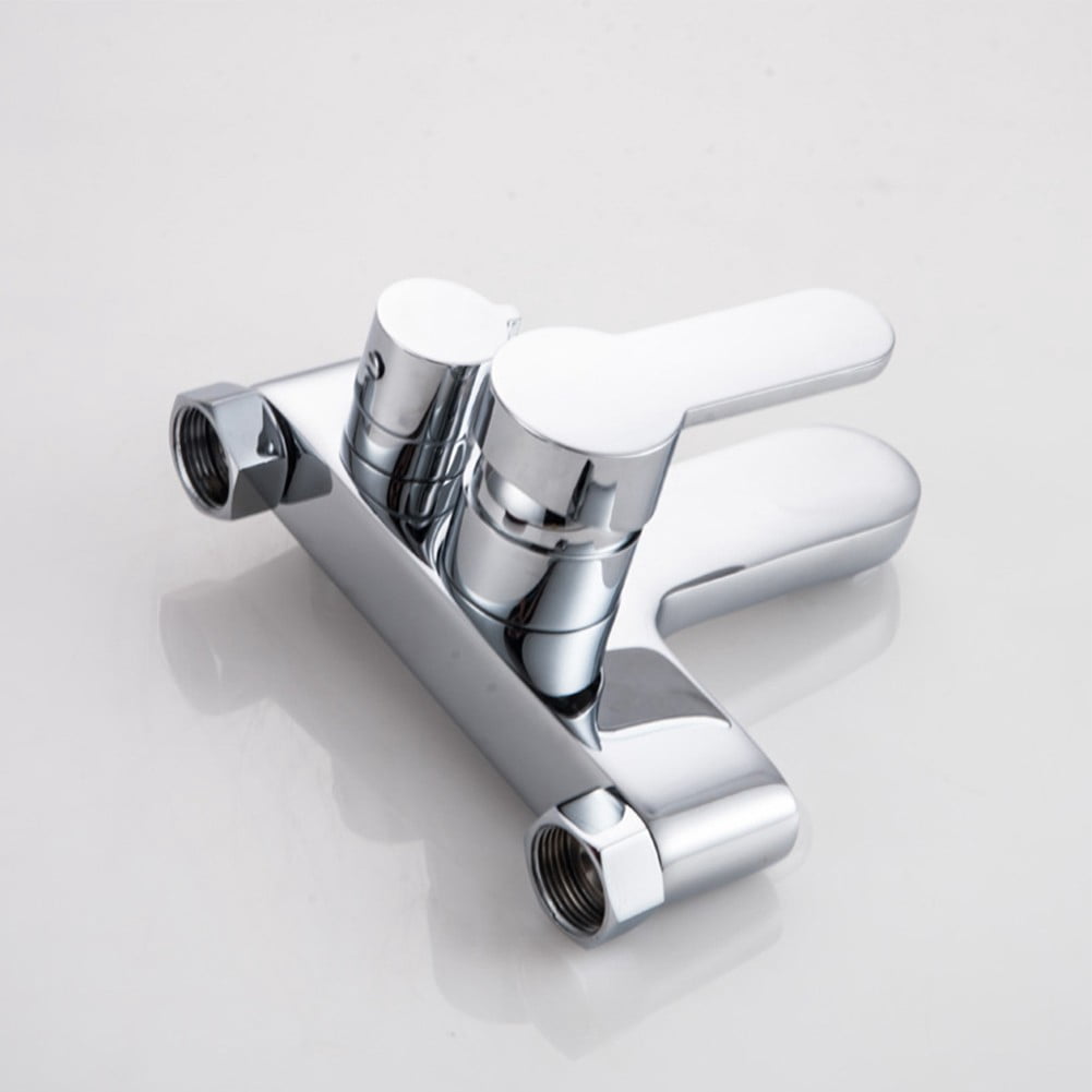 Bathroom Triple Shower Faucet Hot and Cold Water Bath Mixer Bathtub Tap Brass