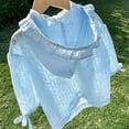 thumbnail image 3 of Busydd Girls Sun Jacket 6 Months-5 Years Long Sleeve Solid Color Hooded Sun Shirt Comfortable Outdoor Button Sun Protection Jackets Summer Cotton Baby Toddler Girls Clothes, 3 of 3