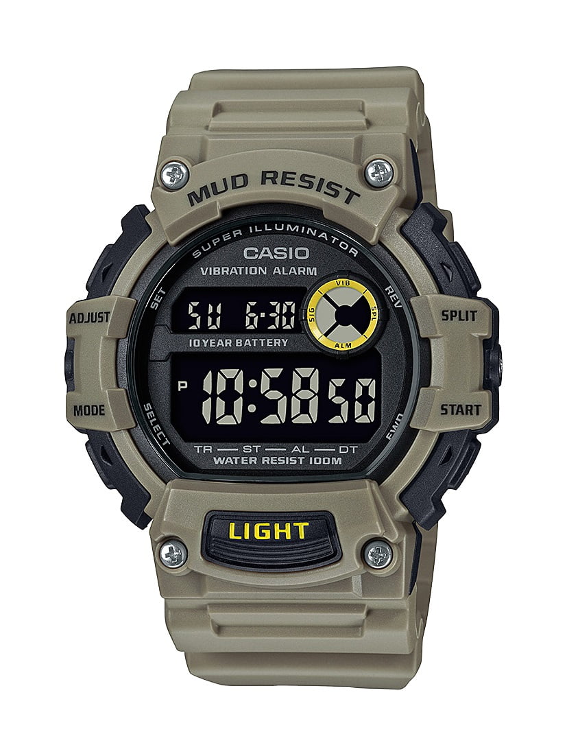Casio Men's Heavy Duty Mud-Resistant Digital Watch, Khaki TRT110H-5BV