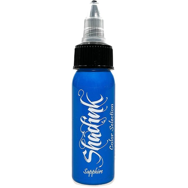 Shadink Sapphire Blue Tattoo Ink Professional Tattooing Inks for Color Portrait, Black & Gray Style