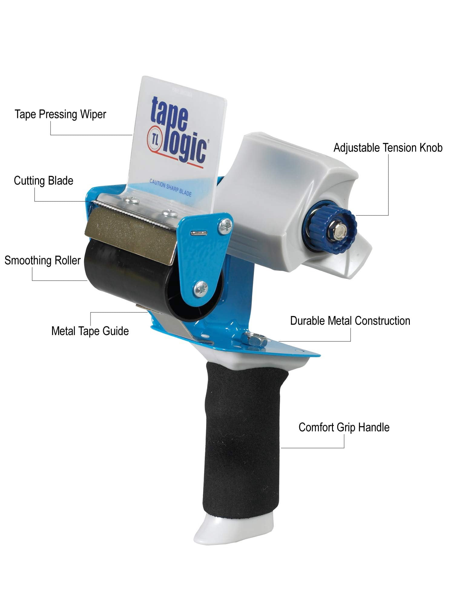 Box Partners Comfort Grip Carton Sealing Tape Dispenser,3 - BXP TDCG3