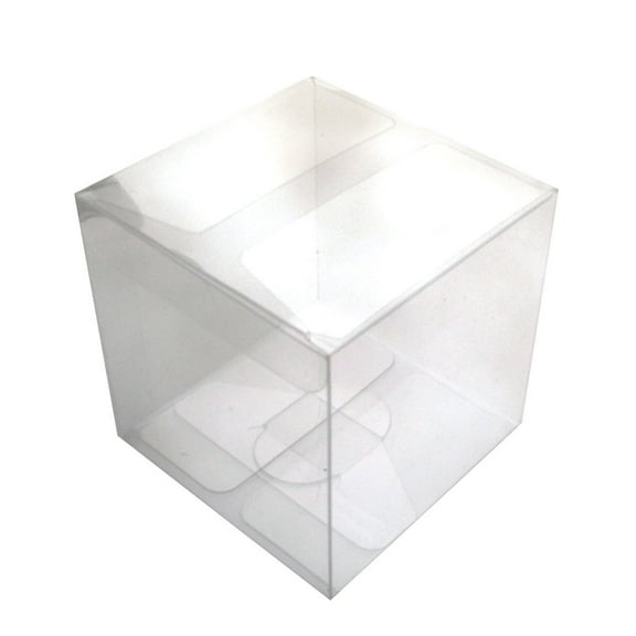Lapsitude 25pcs 4x4x4cm Clear Plastic Pvc Packing Box Transparent Candy Apple Box for Gift Wedding Party