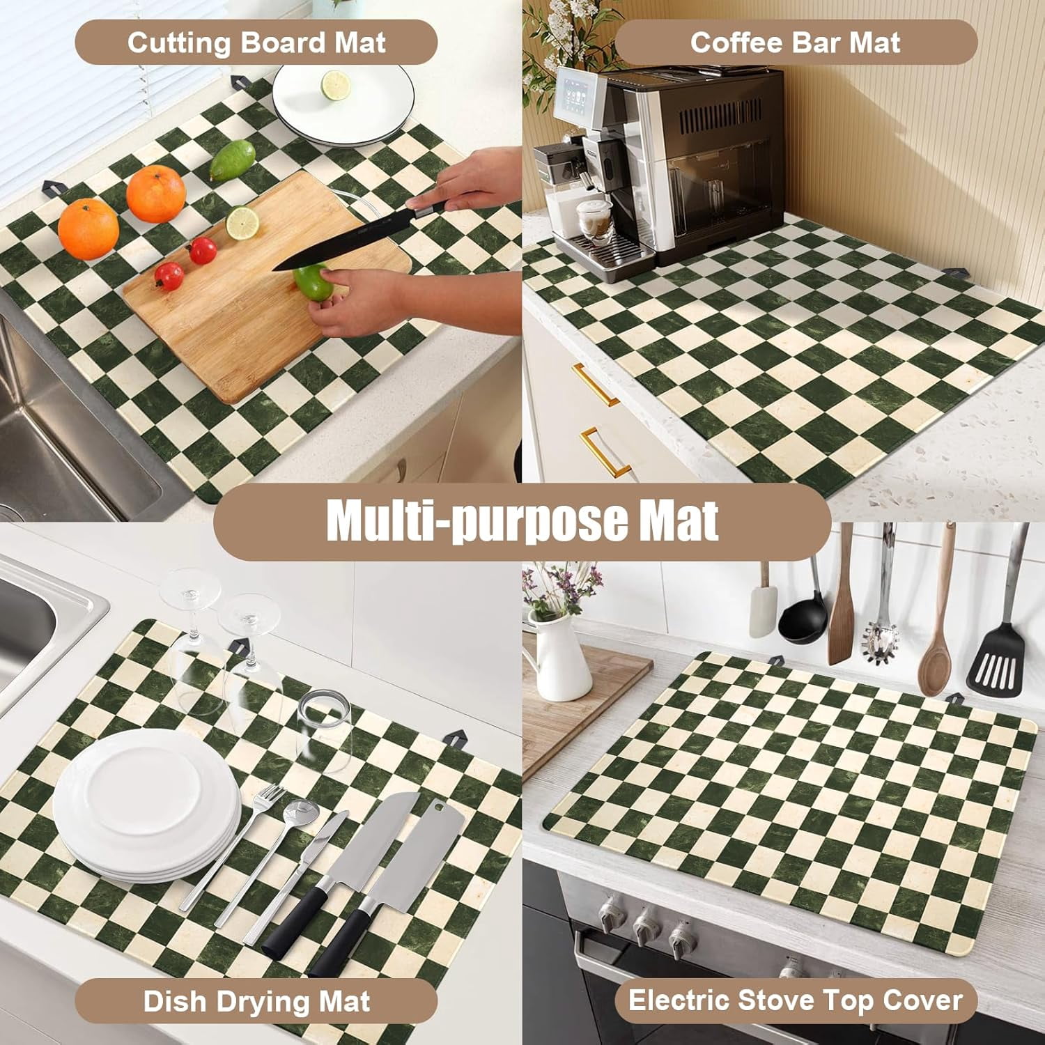 Stove Top Covers for Electric Stove, Glass Cooktop Protector Heat Resistant Stovetop Mat for Kitchen Decor 28 x 20 Inch