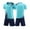 Sky Blue, variant on Cethrio Boys' Shorts Sets, Short Sleeve 2 Piece Basketball Athletic Outfit Sets Activewear Dark Blue Size 7-8 T