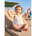 thumbnail image 5 of Loicainy Baby Toddler Girl 2 Piece Clothes 6 12 18 24 Months 2T 3T 4T Solid Color Eyelet Sleeveless Square Neck Tops and Shorts Outfits Set, 5 of 9
