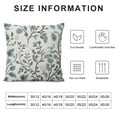 thumbnail image 5 of JEUXUS  Classical Jacquard Teal Leaf Pattern Square Decorative Throw Pillow Case Cushion Cover, 5 of 5