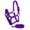 Purple, variant on Showman Pony Triple Ply Nylon Halter w/ Lead Rope (Pink)