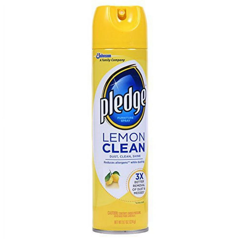 Pledge Clean It Dust & Allergen Multisurface Cleaner Spray, Lemon Scent,  9.7 Ounce