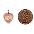 thumbnail image 2 of 14K Rose Gold Holy Communion Heart Charm Pendant, 2 of 5