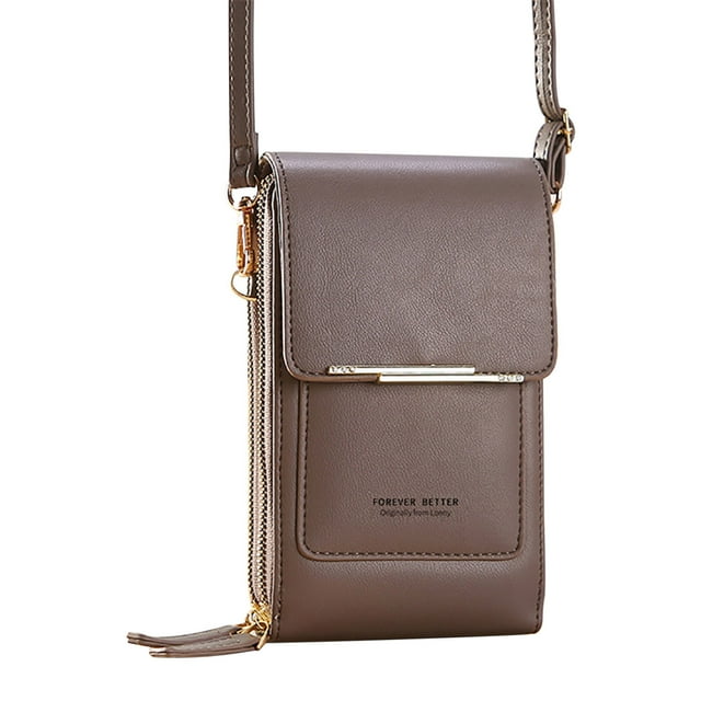 Cartera Vertical con Múltiples Compartimentos para Tarjetas y Pantalla Táctil para Teléfono Móvil