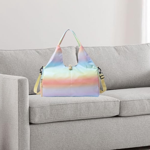 Bolsa de mano para fitness perfecl con compartimento para zapatos amarillo