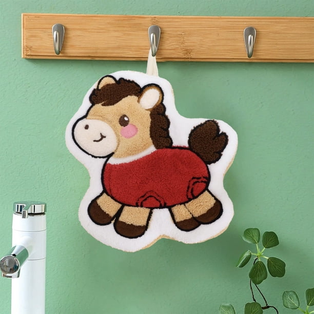 Hogar y cocina, Baño, Toallas colgantes con forma de caballito, Paños de limpieza para cocina y baño, Toallas pequeñas para el hogar, Productos con temática del Año de los Caballos, Toallas de poliés