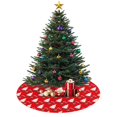 thumbnail image 3 of 30 Inch Christmas Tree Skirt – Velvet Plush Tree Mat, Soft Thickened Polyester with Red Ties, Single-Sided Printing, Available in 30in/36in/48in, Perfect for Holiday Xmas Tree Decoration, 3 of 7