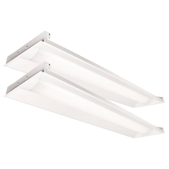MaxLite 2 Pack 1X4 LED Troffer Light for Drop Ceiling, Selectable 13/20/26W 3500-5000K, 0-10V Dimmable, Selectable Wattage, for Office, White