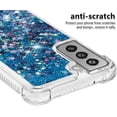 thumbnail image 4 of Compatible with Samsung Galaxy S21 FE Case Glitter Luxury Cute Love Liquid Quicksand Clear TPU Girls Women Stylish Bumper Shockproof Protective Case for Samsung Galaxy S21 FE 5G Blue YB, 4 of 12