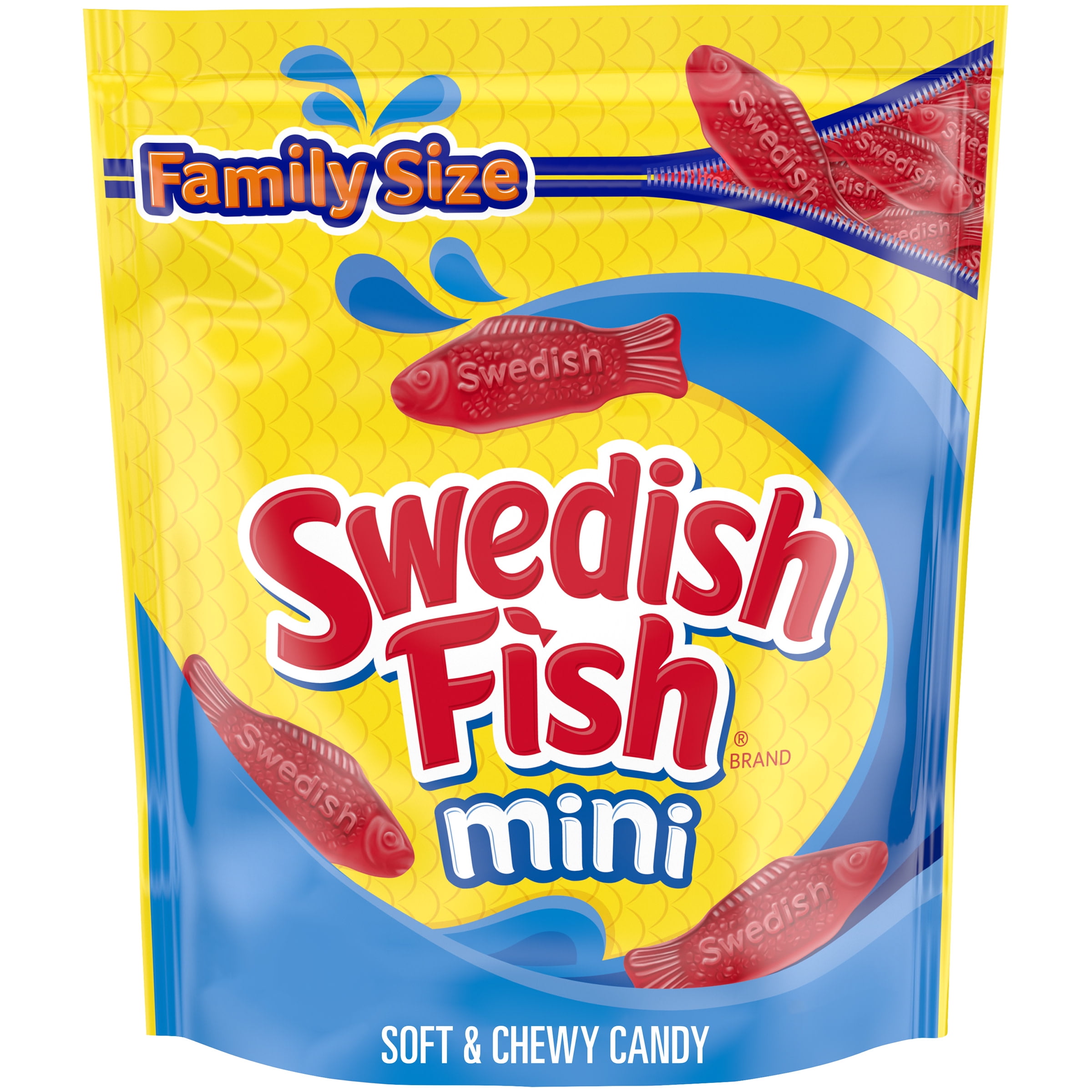 SWEDISH FISH Mini Soft & Chewy Candy, Family Size, 1.8 lb Bag Walmart