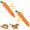 2 PCS, variant on Giant Carrot Dog Toy, Large Soothing Carrot Plush Toy, 75cm/29.53in, Sturdy and Durable Plush Squeak Toy, Suitable for Dogs to Chew and Play With, Suitable for Small, Medium, and Large Dogs.