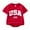Red, variant on Zhuashum Summer Bodysuit For Girls 6-12 Months 4Th Of July Short Sleeve Independence Day 4Th Of July Romper Bodysuits Round Neck Cartoon Pattern Casual Playsuit Blue