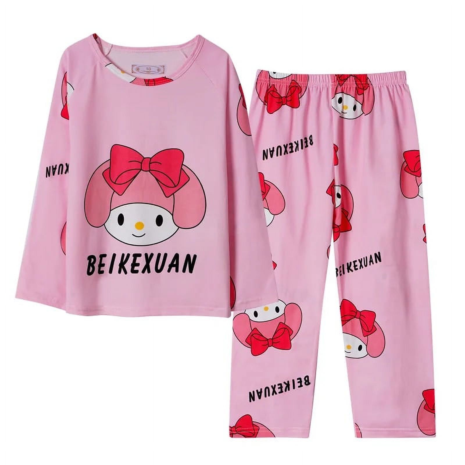 2023 Autumn Children Milk Silk Pajamas Sets Kawaii Sanrioed Anime ...