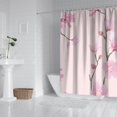thumbnail image 2 of Waterproof Cherry Blossom - Pink Shower Curtain 72x72 Inch Boho Style Polyester Unique Shower Curtain for Bathroom Hotel Home Decor with 12 Plastic Hooks, 2 of 5