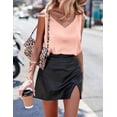 thumbnail image 5 of Ekouaer Womens Silk Satin Tank Tops V Neck Casual Cami Sleeveless Camisole Blouses Summer Basic Tank Shirt, 5 of 7