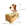 thumbnail image 2 of JilgTeok Home EssentialCreative Toy for Kids - Dog Eating Coin Saving Box | Money Bank Box, Home Decoration Desk Decoration(6.69*3.27*7.09in), 2 of 2