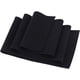 thumbnail image 1 of Tela de algodón elástica de punto canalé, color negro. Tela de punto tubular de canalé. Material para puños de canalé, cuellos y ribetes. Material para costura de chaquetas. 39 x 5,8 pulgadas., 1 of 9