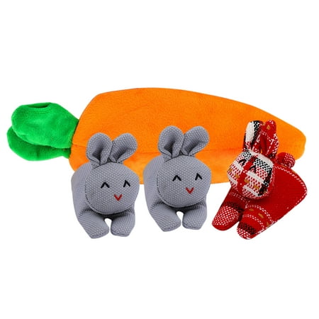 

Pgeraug Three Bunnies In A Carrot Purse Easter Gift Fun Ornament Rabbit Doll G