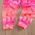 thumbnail image 5 of Bagilaanoe Toddler Baby Girl Long Pants Set Tie Dye Print Long Sleeve Hoodies Pullover Tops + Sweatpants 12M 18M 24M 3T 4T 5T 6T Kids Casual Sweatsuits, 5 of 8
