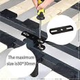 thumbnail image 3 of Bed Legs Adjustable,retractable Heavy Duty Bed Center Frame Slat Support Leg,metal Furniture Support Feet,2pcs 7inch -13inch (black), 3 of 5