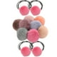 thumbnail image 3 of 12 piezas Pom Pom Camino la corbata Elástica Banda de cabello Ponytail Ponytains Cabeza para mujeres niñas, 3 of 6