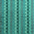 thumbnail image 1 of Ahgly Company Machine Washable Indoor Square Abstract Turquoise Blue Modern Area Rugs, 7' Square, 1 of 4