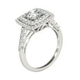thumbnail image 3 of 2.00 Carat Halo Moissanite Diamond Engagement Rings For Women In 14K Solid White Gold Size 8, 3 of 6