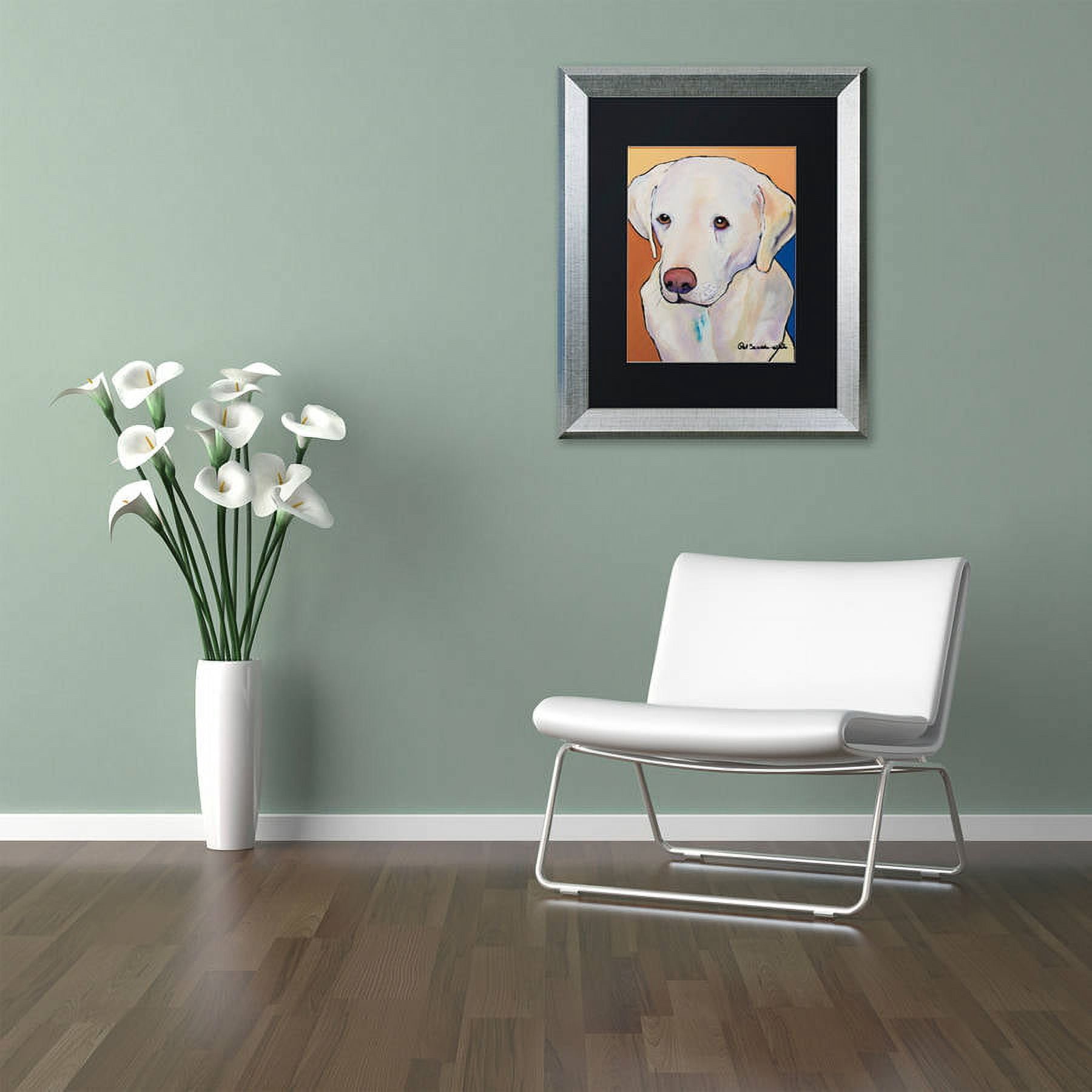 Trademark Fine Art "Millie Large" Canvas Art by Pat Saunders-White, Black Matte, Silver Frame