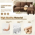 thumbnail image 5 of Furmax 70" Convertible Sectional Sofa Couch 3-Seat L-Shaped Small Sofa Couch with Reversible Chaise for Small Living Room, Apartment and Small Space, Linen Brown, 5 of 9