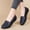 Shoes-A107Dark Blue, variant on Boat Shoes Women Braided Detail Leather Boat Shoes Slip on Soft Boat Shoes Office Work Business Casual Daily Walking Travel Home Footwear